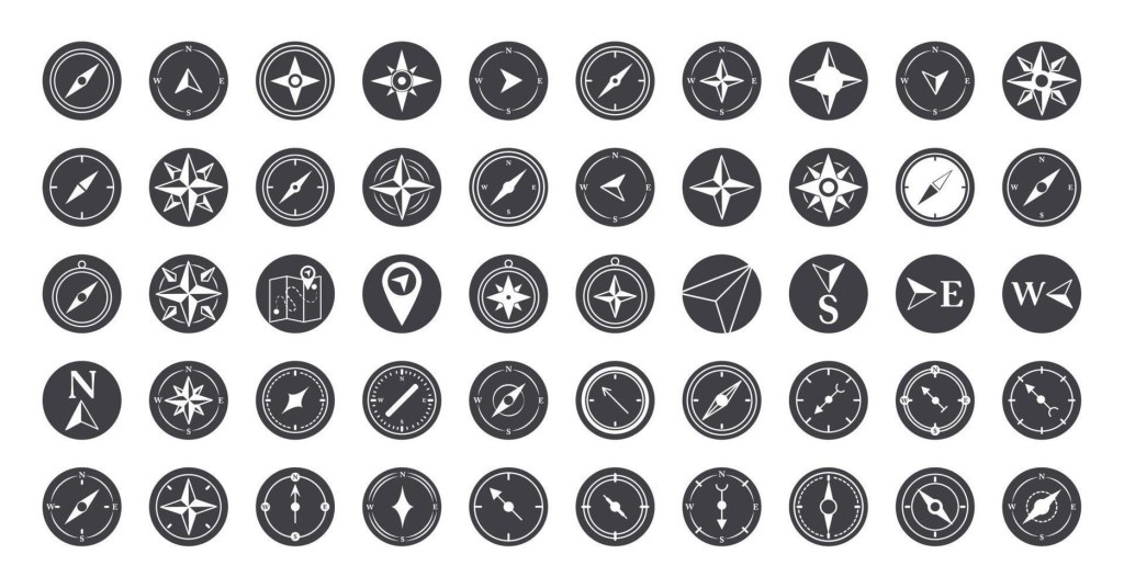 travel explore icon - compass rose navigation cartography travel explore equipment icons