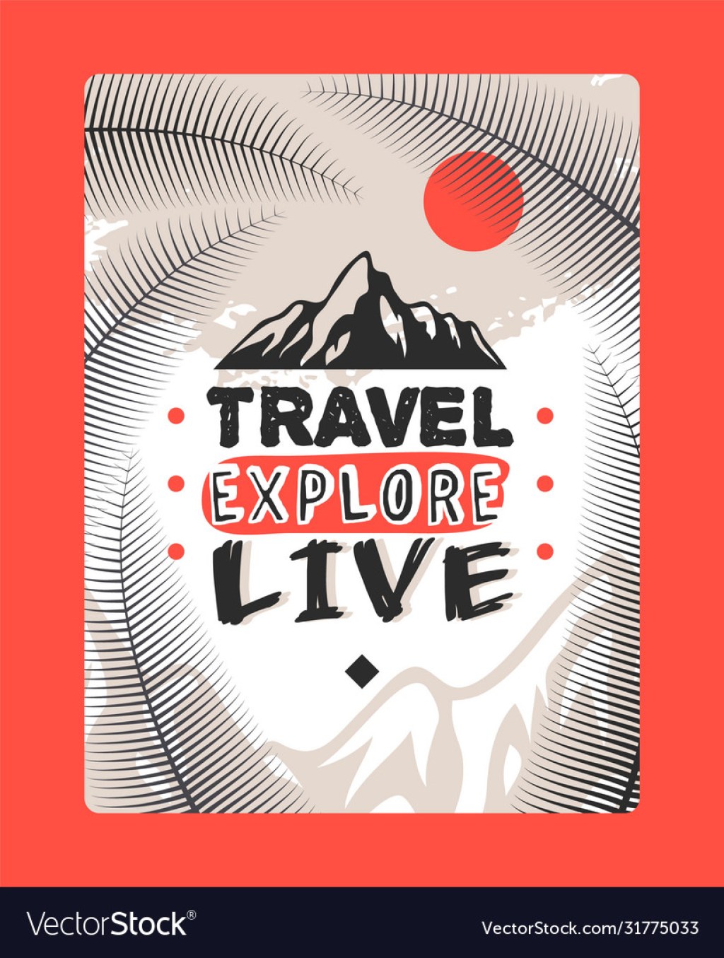 explore travel mountain - Travel explore live logo mountains Royalty Free Vector Image